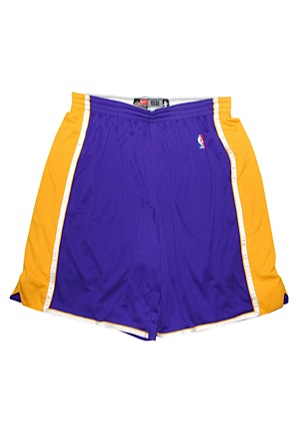 1999-00 Los Angeles Lakers Game-Used Shorts Attributed To Shaquille ONeal