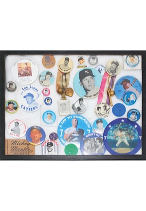 Lot of Mickey Mantle Pins, Etc.