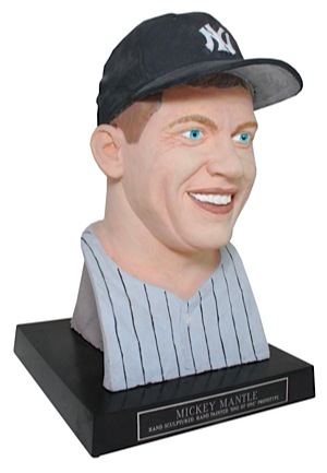 One Of A Kind Ceramic Bust Of Mickey Mantle