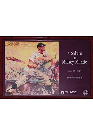 LeRoy Neiman Signed Salute To Mickey Mantle (JSA)