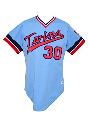 1985 Steve Howe Minnesota Twins Game-Used Powder Blue Road Jersey