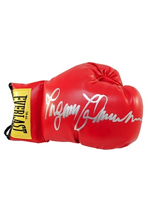 Signed Boxing Gloves – Floyd Patterson, Sugar Ray Leonard, Ingemar Johansson (3)(JSA)