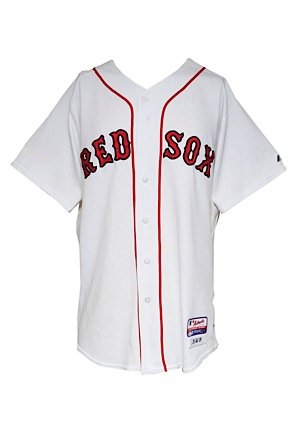 2009 Mike Lowell Boston Red Sox Game-Used Home Jersey (Steiner LOA • MLB Hologram)