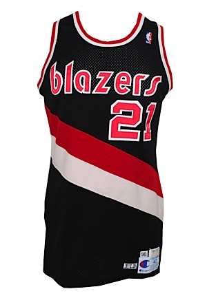 Lot of Danny Young Portland Trailblazers Game-Used Road Jerseys with Kurt Nimphius x3 & Rory White x2 San Diego LA Clippers Game-Used Home & Road Jerseys (7 Total)(Equipment Manager LOA)