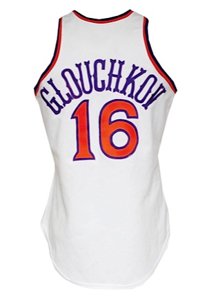 1985-86 Georgi Glouchkov Phoenix Suns Game-Used Home Uniform (2)(Great Provenance)