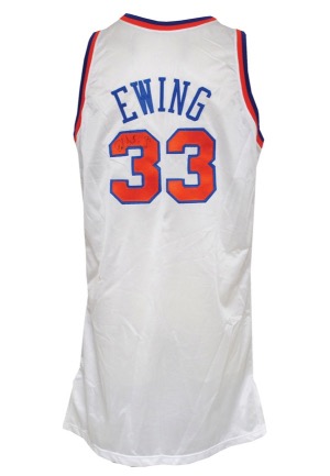 1994-95 Patrick Ewing New York Knicks Game-Used & Autographed Home Jersey & 1992-93 Patrick Ewing New York Knicks Game-Used Road Jersey (JSA)