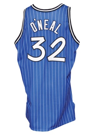 1995-96 Shaquille ONeal Orlando Magic Game-Used Blue Alternate Jersey