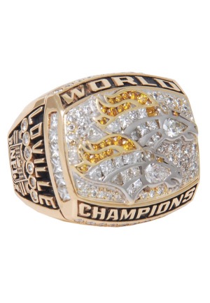 1998 Derek Loville Denver Broncos Super Bowl Championship Player Ring (Player Provenance)