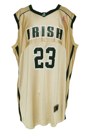 2001-02 LeBron James St. Vincent-St. Marys Irish High School Game-Used Home Uniform (2)