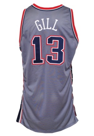 1998-99 Kendall Gill New Jersey Nets Game-Used Alternate Road Jersey