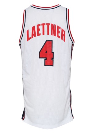 1992 Christian Laettner USA Olympic Dream Team Game-Used Home Jersey