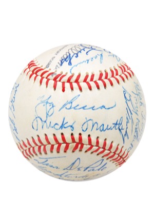 1957 New York Yankees Team Signed Baseball (JSA)