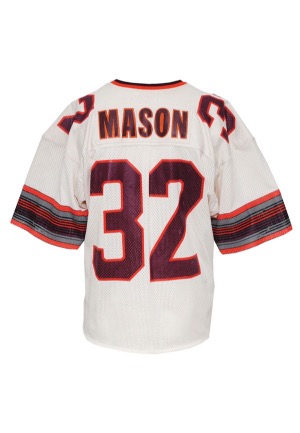 1985 Larry Mason Rookie USFL Jacksonville Bulls Game-Used Road Jersey (Rare • Repairs)