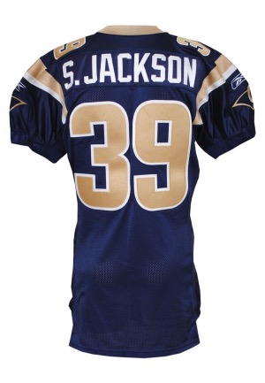 2004 Steven Jackson Rookie St. Louis Rams Game-Used Home Jersey (WeTrak)
