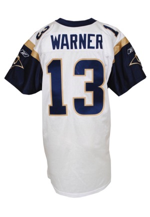2002 Kurt Warner St. Louis Rams Game-Used Home Jersey (WeTrak)