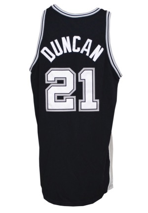 2004-05 Tim Duncan San Antonio Spurs Game-Used Road Jersey (Championship Season • Finals MVP)