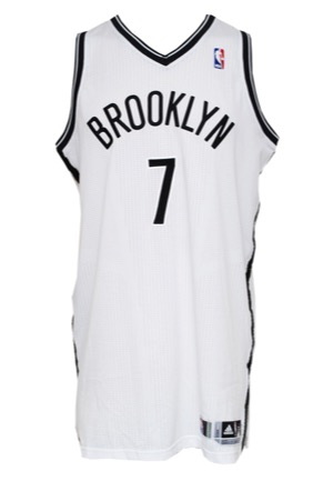 5/10/2014 & 5/12/2014 Joe Johnson Brooklyn Nets Playoff Game-Used Home Jersey (Steiner LOA • Built-In Mic Pocket)