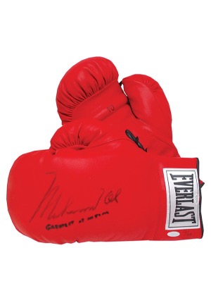Muhammad Ali Signed Boxing Gloves (JSA)