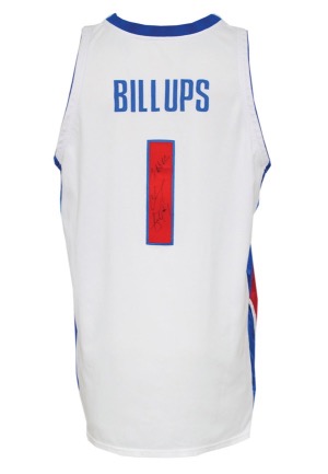 2002-03 Chauncey Billups Detroit Pistons Game-Used & Autographed Home Jersey (JSA)