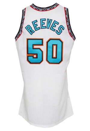1997-98 Bryant Reeves Vancouver Grizzlies Game-Used & Autographed Home Jersey (JSA)