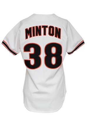 1986 Greg Minton San Francisco Giants Game-Used Home Jersey