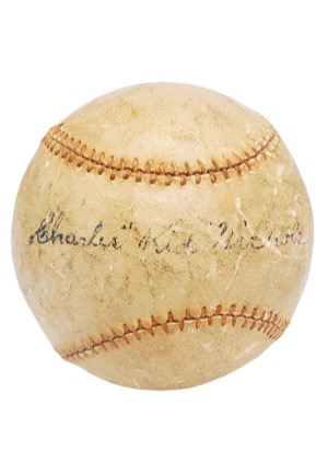 Early 1890s Charles "Kid" Nichols Rookie Era Boston Beaneaters Single-Signed Baseball (Full JSA • Family Provenance • Earliest Known Example)