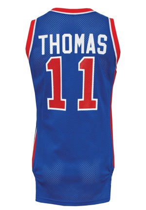 Late 1980s Isiah Thomas Detroit Pistons Game-Used Road Uniform (2)