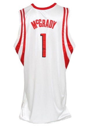 2004-05 Tracy McGrady Houston Rockets Game-Used & Autographed Home Jersey (JSA)