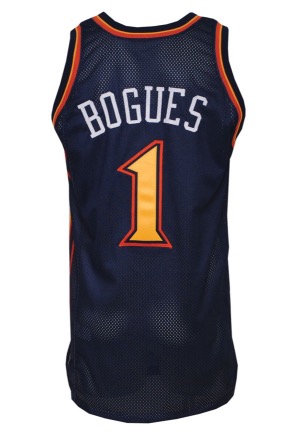 1997-98 Muggsy Bogues Golden State Warriors Game-Used Road Jersey