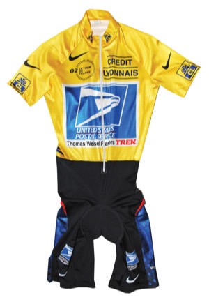 2002 Lance Armstrong Tour de France United States Postal Service Race-Worn Skinsuit (Fourth Straight Tour de France “Victory” • Collection Sportif LOA)