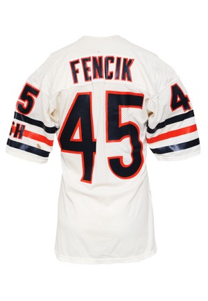 Mid 1980s Gary Fencik Chicago Bears Game-Used Road Jersey (Repairs)
