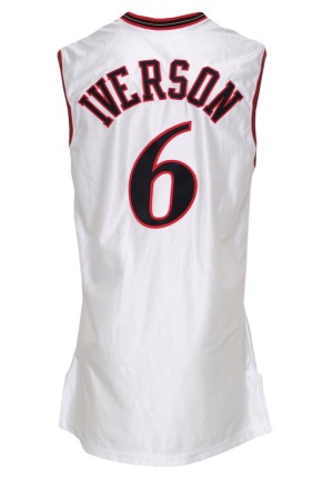 2002 Allen Iverson "Number 6" NBA All-Star Game-Used Eastern Conference Jersey ("Dr. J" Tribute • Julius Erving III LOA)
