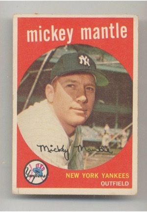 1959 #10 Topps Mickey Mantle Baseball Card