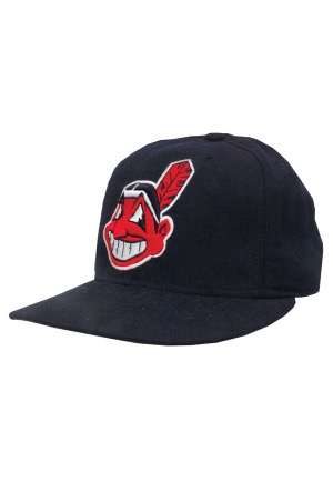 Circa 2000 Cleveland Indians Game-Used Cap Attributed to Jim Thome (Team Stamp)