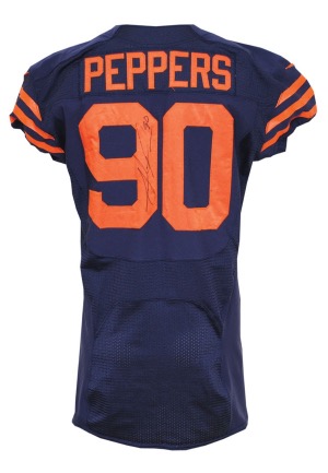 11/17/2013 Julius Peppers Chicago Bears Game-Used & Autographed Home Throwback Jersey (Photomatch • JSA • Team COA)