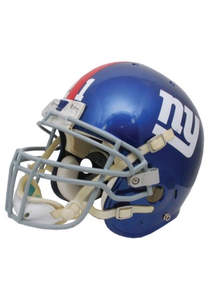 1/7/2007 Tiki Barber New York Giants Playoff Game-Used Helmet (Photomatch)