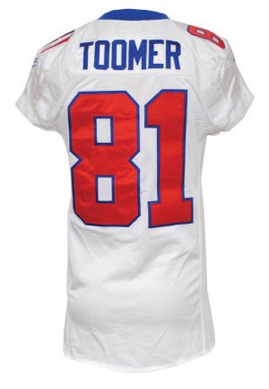 2001 Amani Toomer New York Giants Game-Used Road Jersey (Equipment Manager LOA • MeiGray • GBY Memorial Patch)
