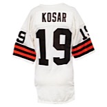 Late 1980s Bernie Kosar Cleveland Browns Game-Used & Autographed Road Durene Jersey (JSA)