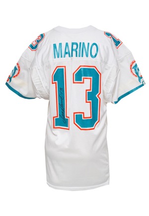 1992 Dan Marino Miami Dolphins Game-Used & Autographed Road Jersey (JSA • Joe Robbie Patch)