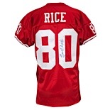 11/26/1995 Jerry Rice San Francisco 49ers Game-Used & Autographed Home Jersey (JSA • 49ers LOA • Photomatch • Career TD #152)
