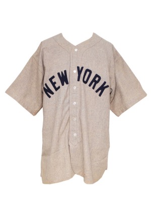 1949 Bill Dickey Movie Worn New York Yankees Road Flannel Jersey & Cap from "The Stratton Story" (2)