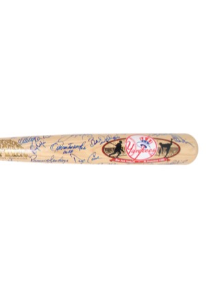 1999 New York Yankees Team-Signed Bat (Championship Season • JSA)