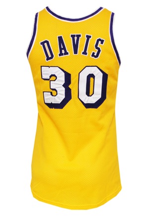 1977-78 Brad Davis Rookie Los Angeles Lakers Game-Used Home Jersey