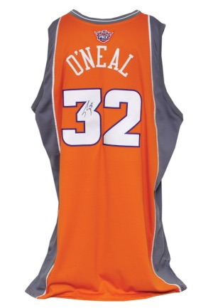 2008-09 Shaquille ONeal Phoenix Suns Game-Used & Autographed Alternate Jersey (Great Provenance)