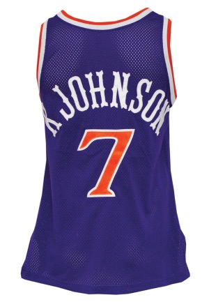 1990-91 Kevin Johnson Phoenix Suns Game-Used Road Uniform (2)(Great Provenance)