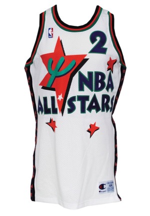 1995 Mitch Richmond Western Conference NBA All-Star Pro Cut & Autographed Jersey (JSA • All-Star Game MVP • Great Provenance)