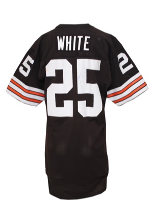 Early 1980s Charles White Cleveland Browns Game-Used Home Jersey (Repairs)