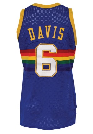 1990-91 Walter Davis Denver Nuggets Game-Used Road Uniform (2)(Great Provenance)