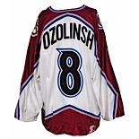 1998-99 Sandis Ozolinsh Colorado Avalanche Game-Used Home Jersey (Team LOA • MeiGray)