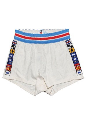 Circa 1980 San Diego Clippers Game-Used Home & Road Nautical-Themed Trunks (2)(Great Provenance)